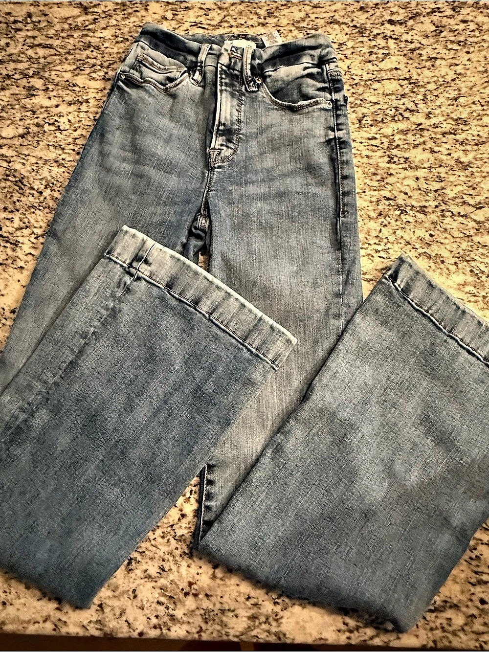 Good American Good Legs Flare Jeans Blue Waist 26